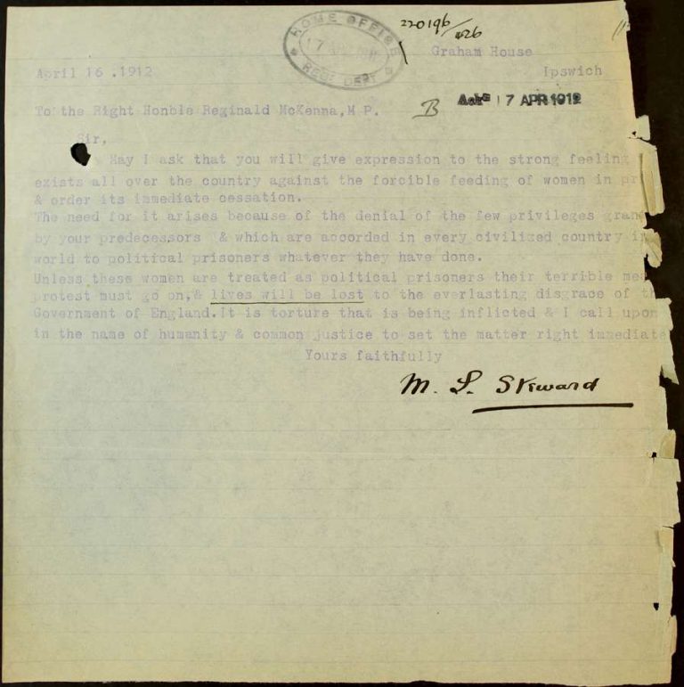 #5 Bild // Gefängnisakte Zwangsernährung – UK National Archives
